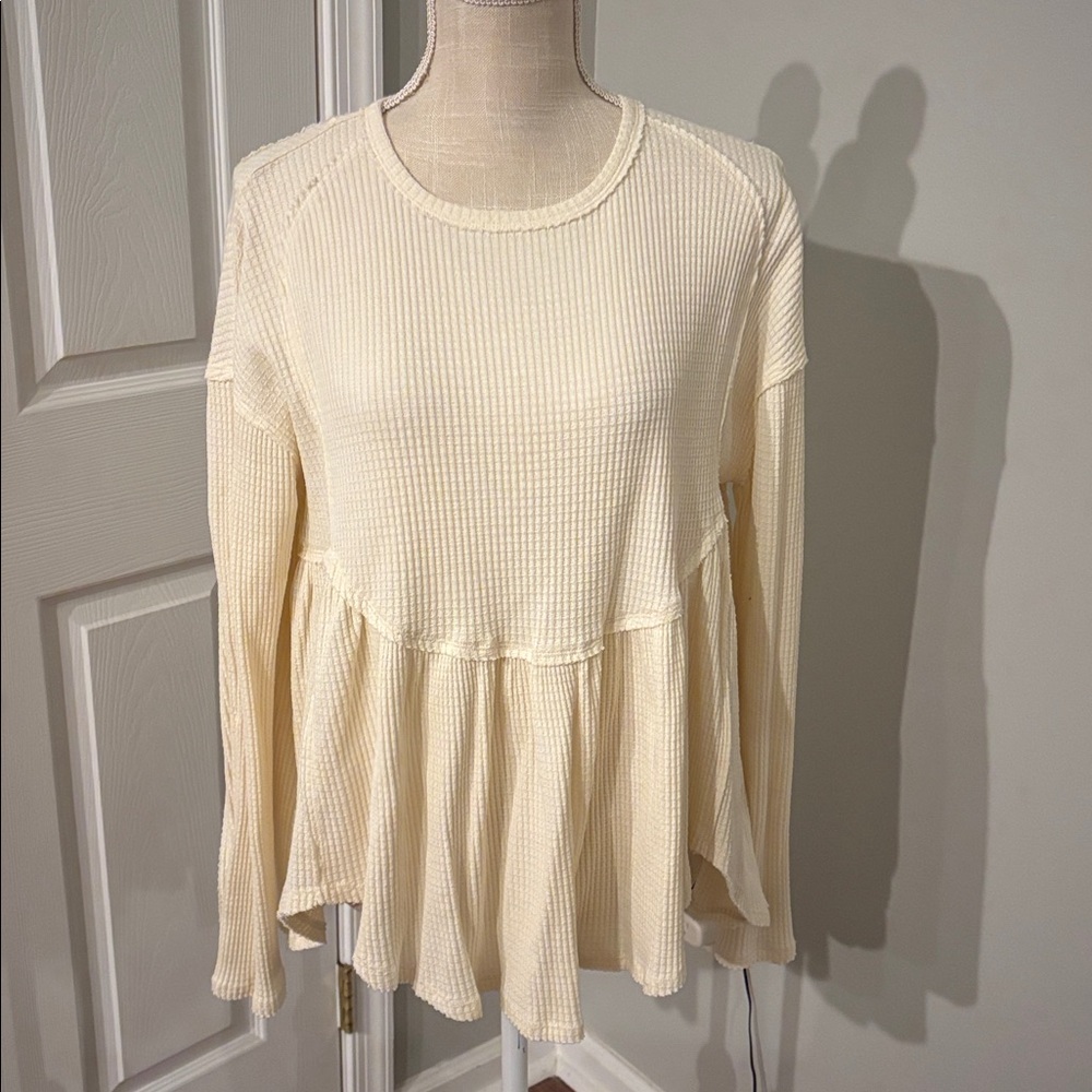 We The Free Cream Long Sleeve Top